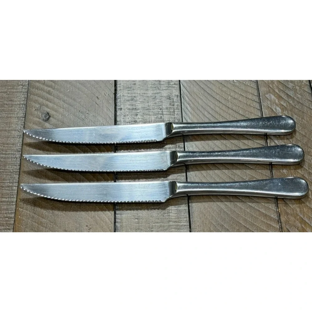 3 ROBERT WELCH Steak Knives - 18/10 SATIN - 9 1/4